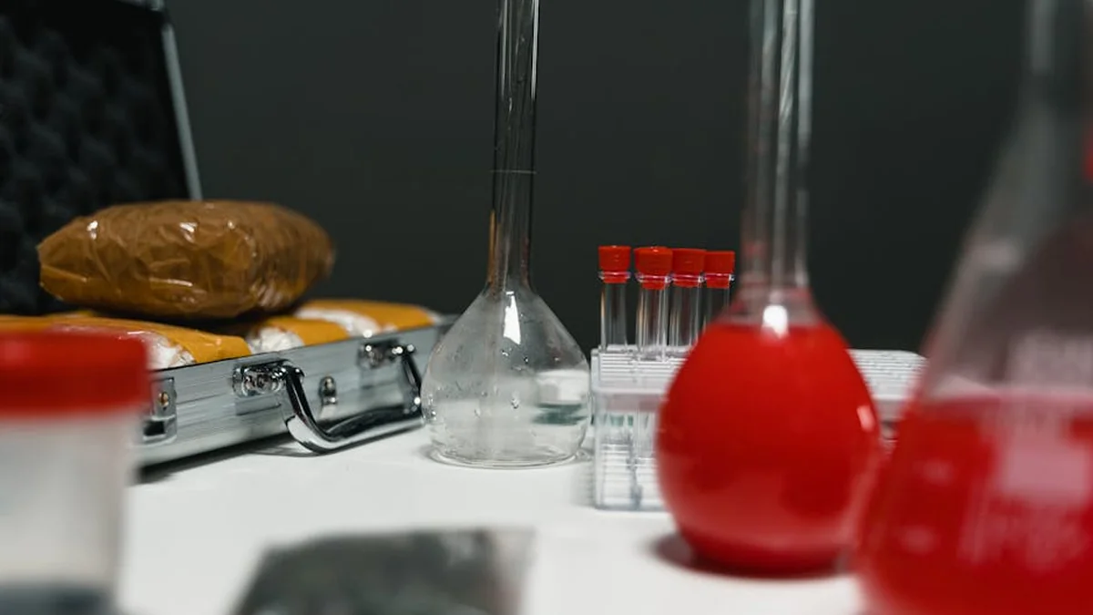 The drug laboratory discovered today in a village of Peja was illegally connected to the power grid, KEDS, at the scene.