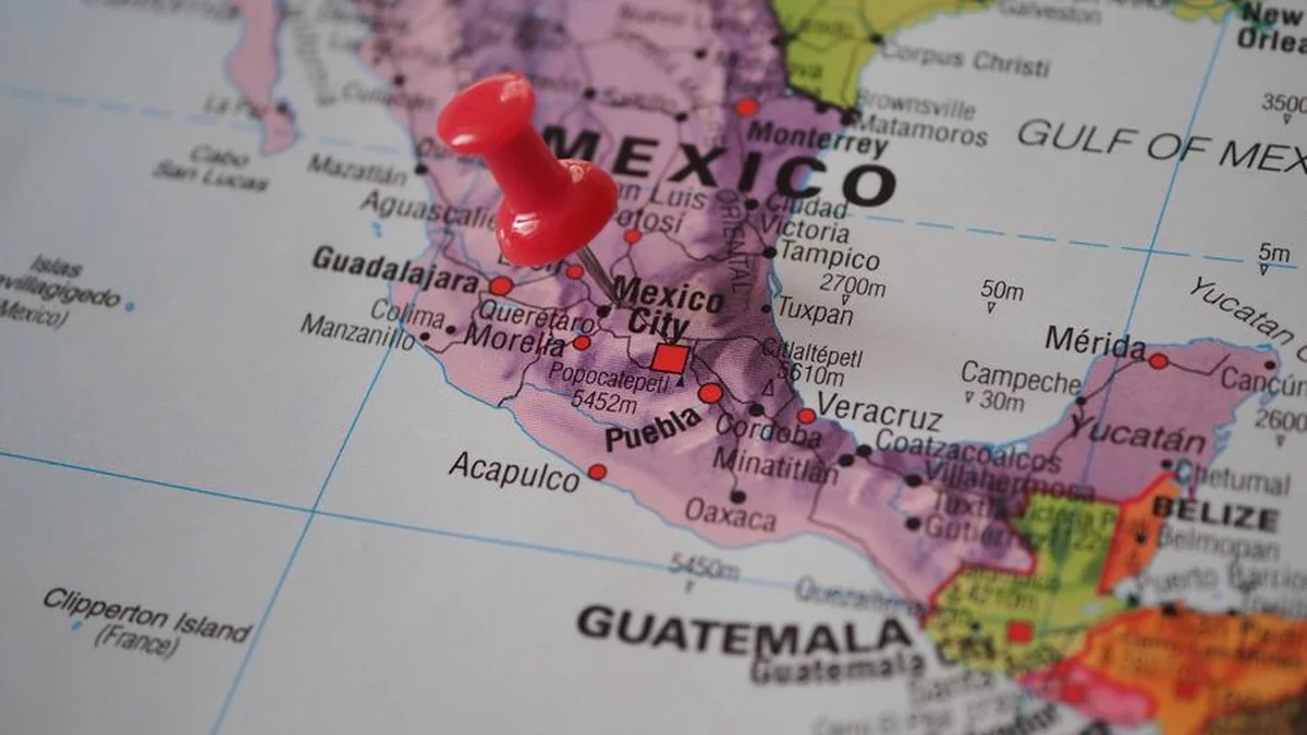 Teachers in Mexico protest near the stadium that will host the 2026 World Cup